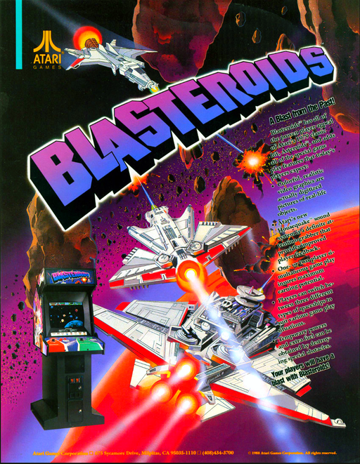 Blasteroids (with heads) Arcade Game Cover